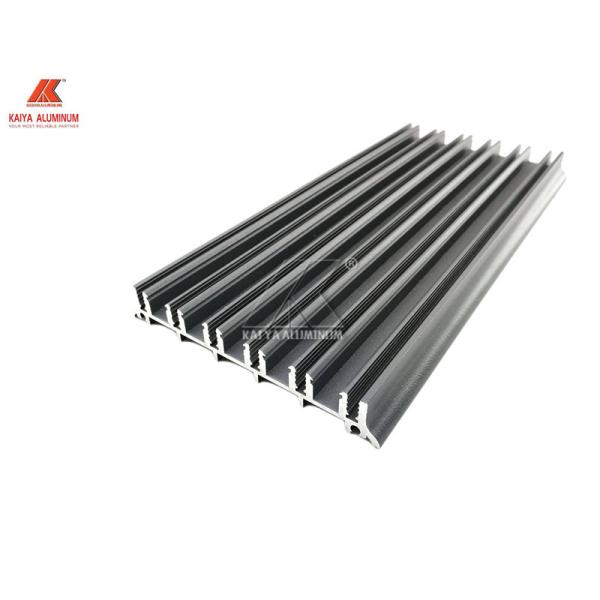 Alloy Sliding Door Profile Aluminium Window Extrusions Black Powder Coating