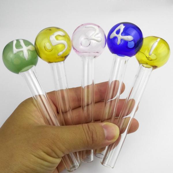Beautiful Glass Bubbler Bowl , Thick Pyrex Heady Glass Tobacco Pipe