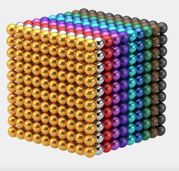 Bolas Bucky dos ímãs de Buckyballs do níquel 5MM 1000 formas personalizadas 10mm do PCS 3mm