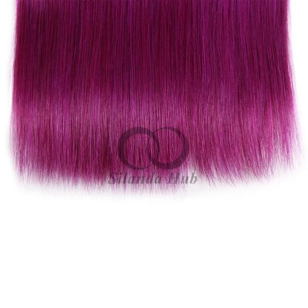 #T1B/Purple Straight Remy Human Hair Bundles Sew In Weave Bundles Brazilian Bundle Deals