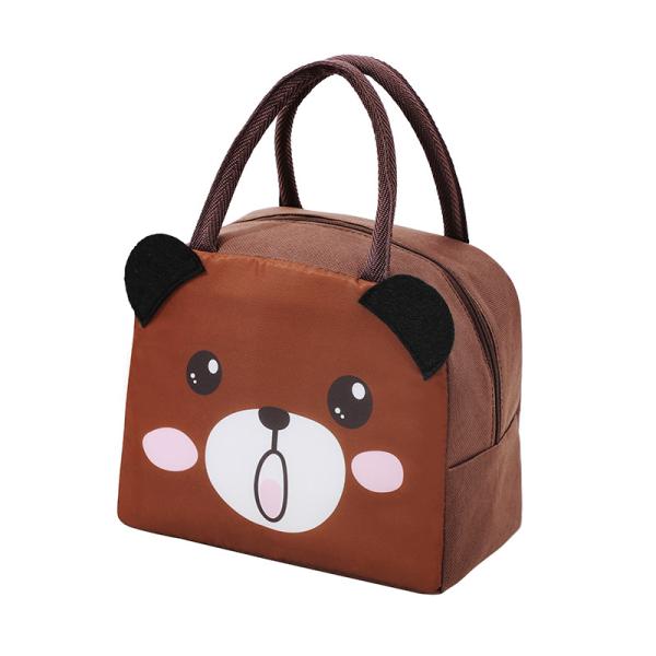Cute Cartoon Style Thermal Food Delivery Insulated Cooler Bag for Kids Customized Color