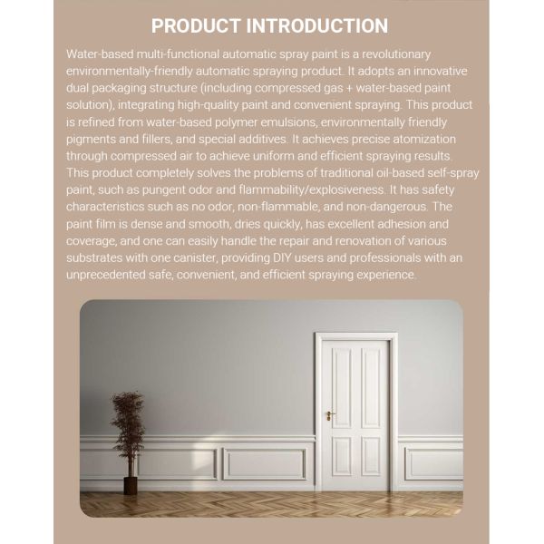 450ml Water Based Automatic Spray Paint For Furniture Painting