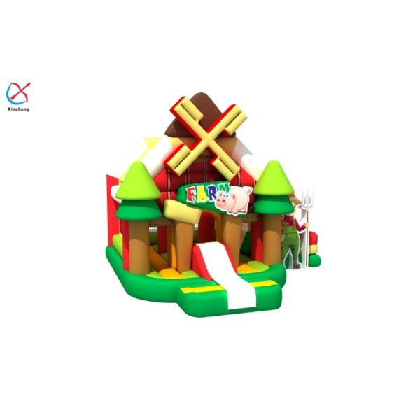 Factory Digital Printing Inflatable Bounce House With Slides Farm Inflatable Castle