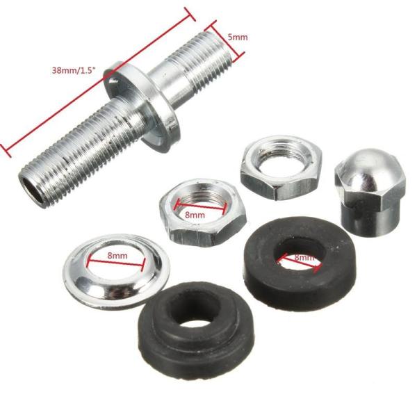 Silver Car Tire Valve Stem 502 Chrome Plated Metal Mount Rear Easy Installation