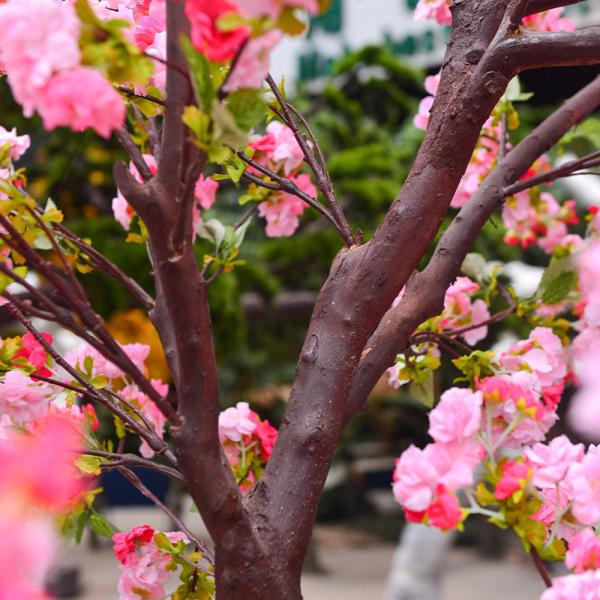 250cm Plastic Artificial Cherry Blossom Tree Decoration Plant For Reception Center