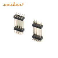 Superficie del conector de 10 pines, montaje de la cabecera del pin, fila doble, doble capa, plástico, recubierto de oro