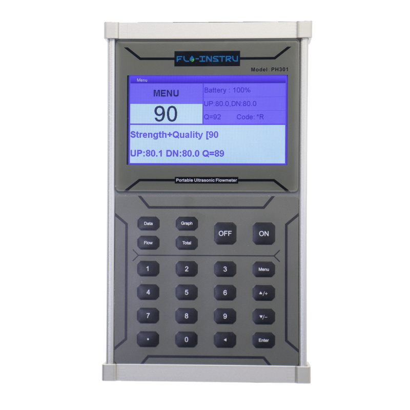 PH301 Portable Ultrasonic Flow Meter with Wireless Connectivity Remote Data Access and IP65 Transmitter for Industrial Process Control