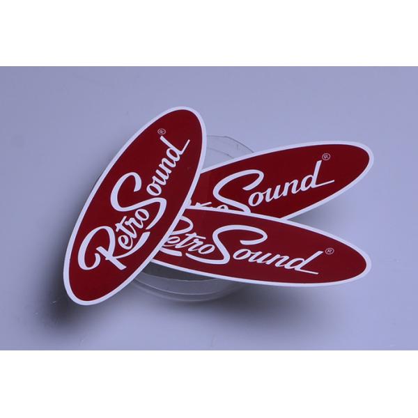 Custom printing high quality PVC vinyl die cut oval UV resistant car sticker