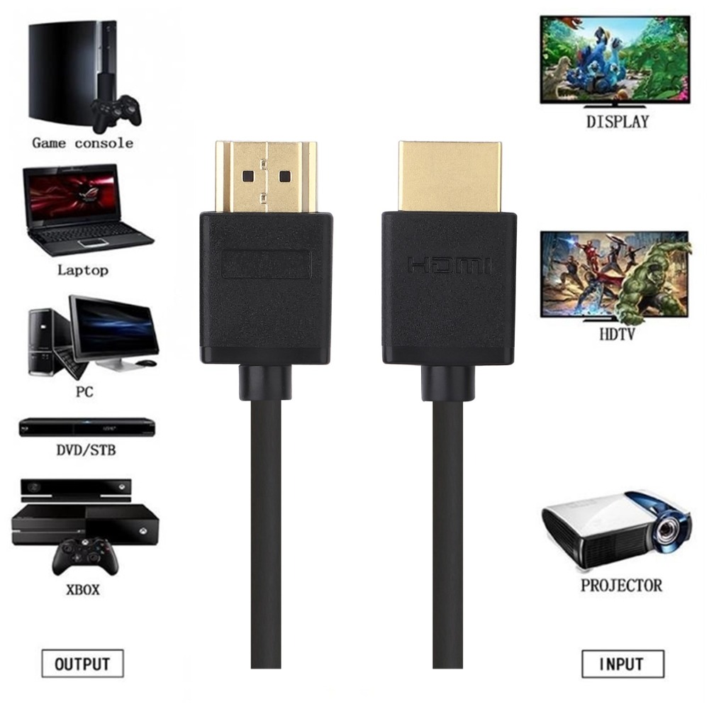 Высококачественный ПВХ / нейлоновый щит HDMI кабель 1.4 версия для HDTV / PS3 / домашнего кинотеатра