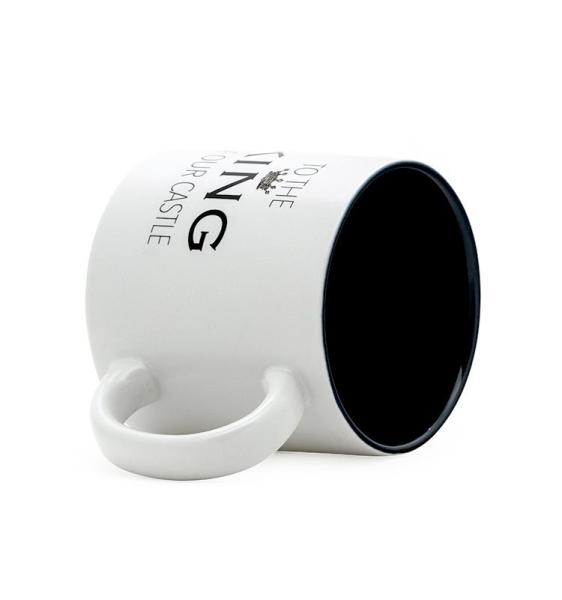 Ceramic Dad Mug Coffee Mug White Color With Creative WordsKING DAD Customized 12Oz For Gift