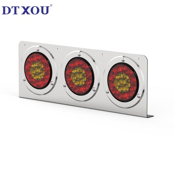 Universal 3-hole bracket brake light assembly for Truck trailer Quick installation