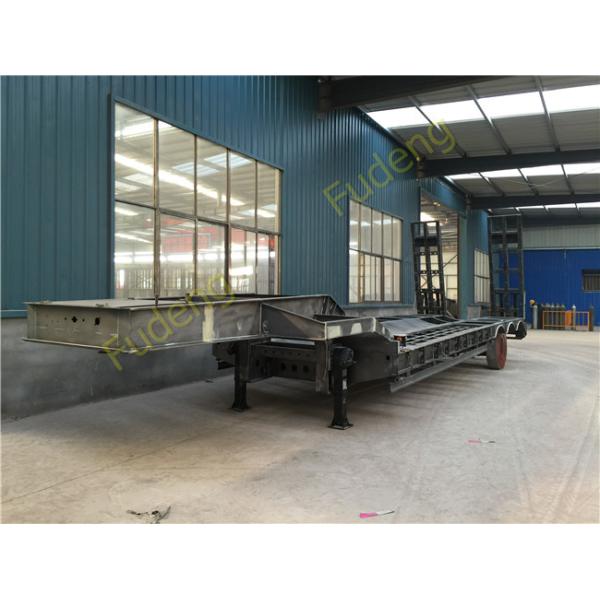 3 axles 12 tires low bed trailer, 50 ton capacity Mechanical suspension