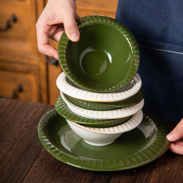 Convecção de porcelana de cerâmica personalizada para utensílios de mesa domésticos na Europa