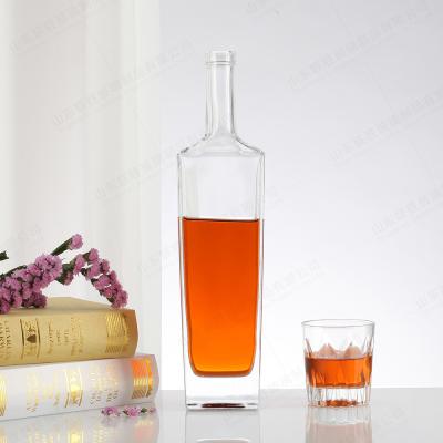 750 ml de vidro de Brandy Gin Rum Tequila Vodka Spirits Fota com manuseio de superfície Decal
