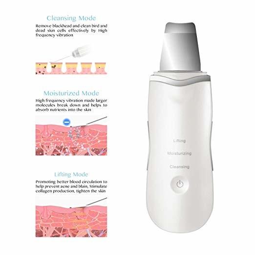 Skin Ultrasonic Scrubber Machine Blackhead Remover Acne Dead Pore Cleaner Tools