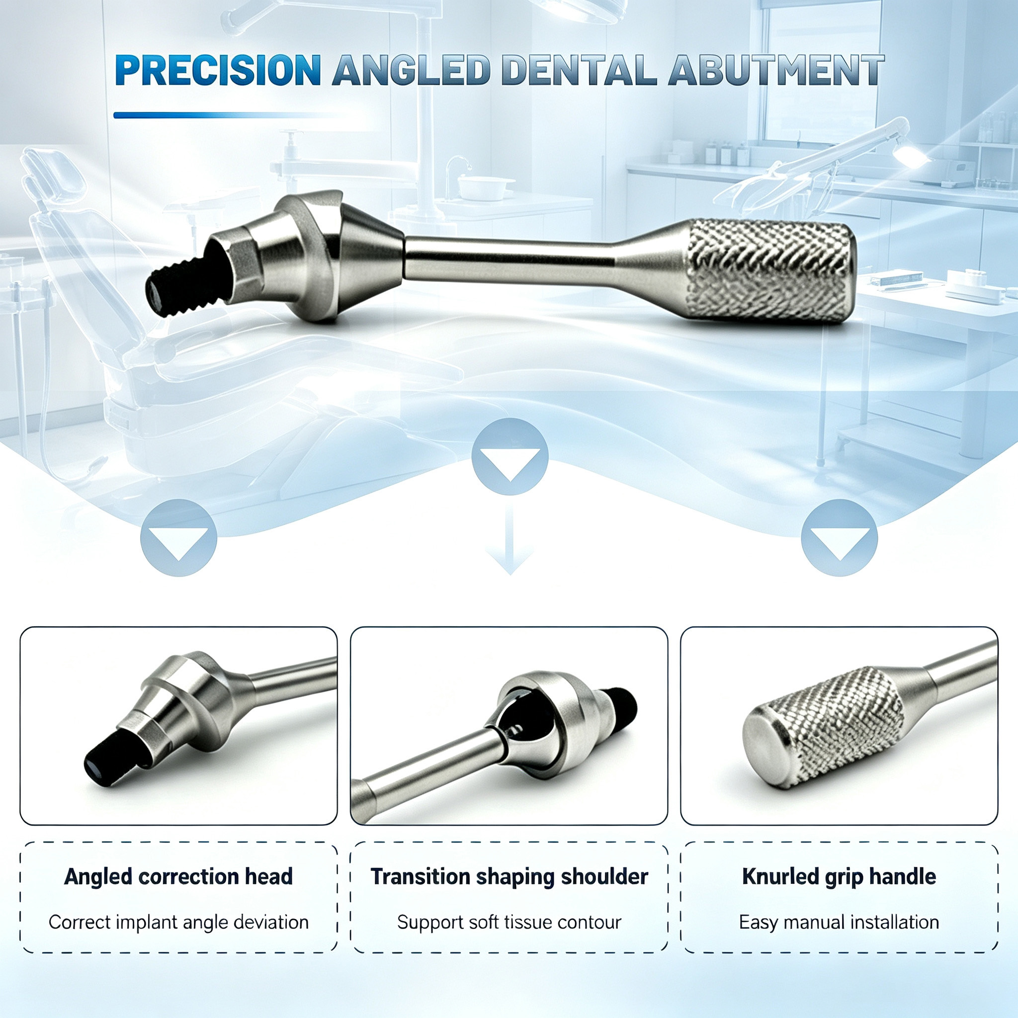 Customized TC4 Titanium Alloy Angled Composite Abutment with Precise Positioning Structure