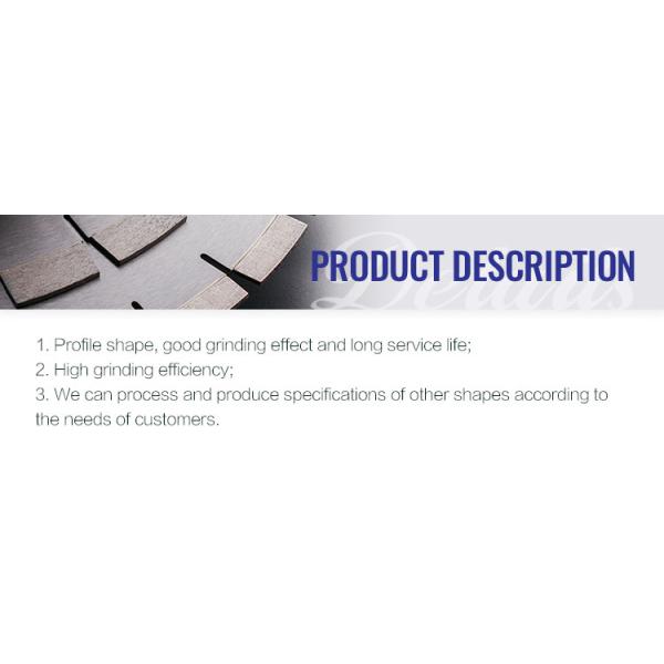 Vacuum Brazed Stone Edge Diamond Bore Profile Grinding Wheel 64-134mm Metal Powder