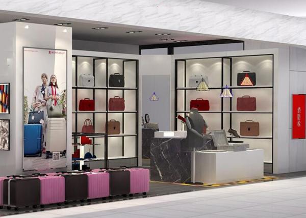 Commercial Metal Shoe Store Display Fixtures , Fashion Bags / Footwear Display Racks