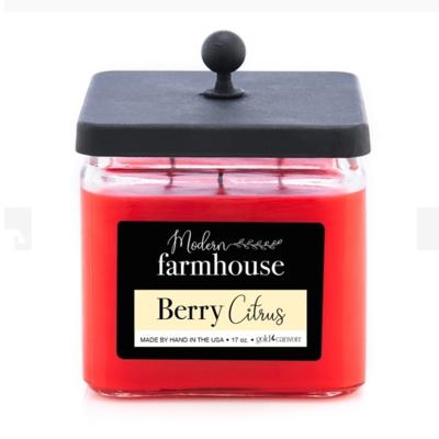 Glass Candle Jar Natural Aromatherapy Candles Home Scents Candles With Square Wooden Lid