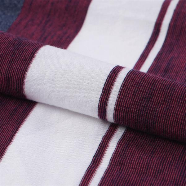 Comfortable And Skin-Friendly Soft Fashionable And Classic Striped Knit Fabric For T-Shirt