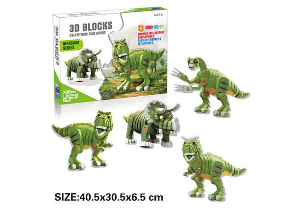 Educational DIY 3D Building Blocks Children's Play Toys 350 Pcs Tyrannosaurus
