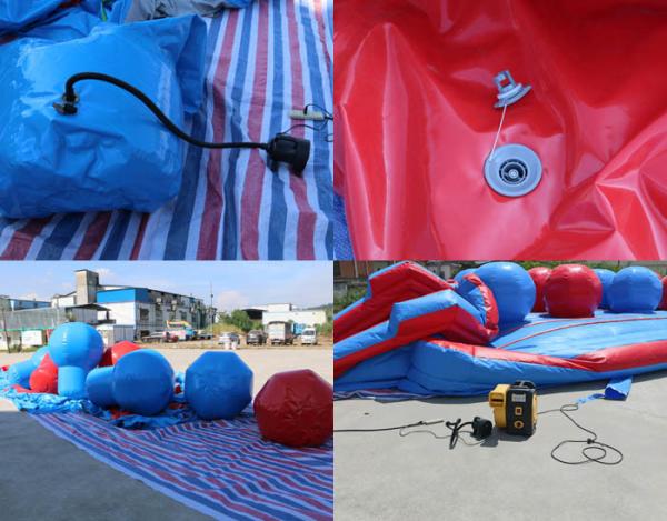Outdoor Double Lane Adults Wipeout Inflatable Big Baller For Inflatable Assault Course From Sino Inflatables