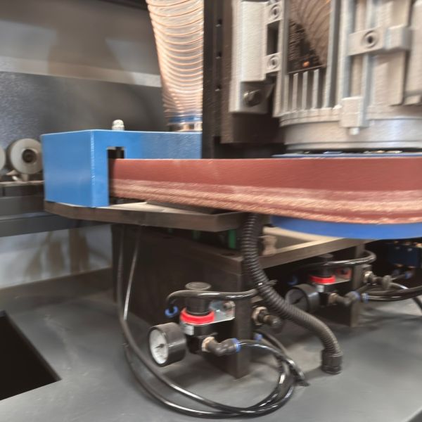 Lijadora de metal de precisión, máquina con doble banda de lijado y pulido