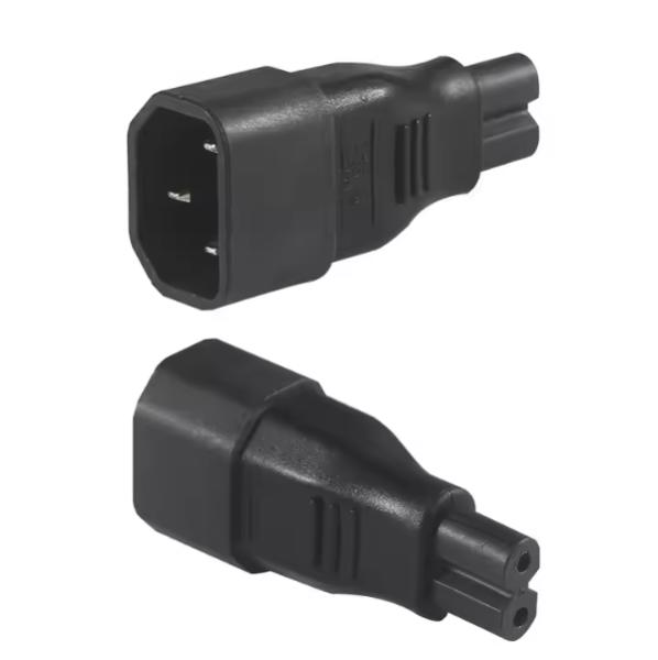 IEC C14 to C7 Power Adapter for Laptop DVD PS2