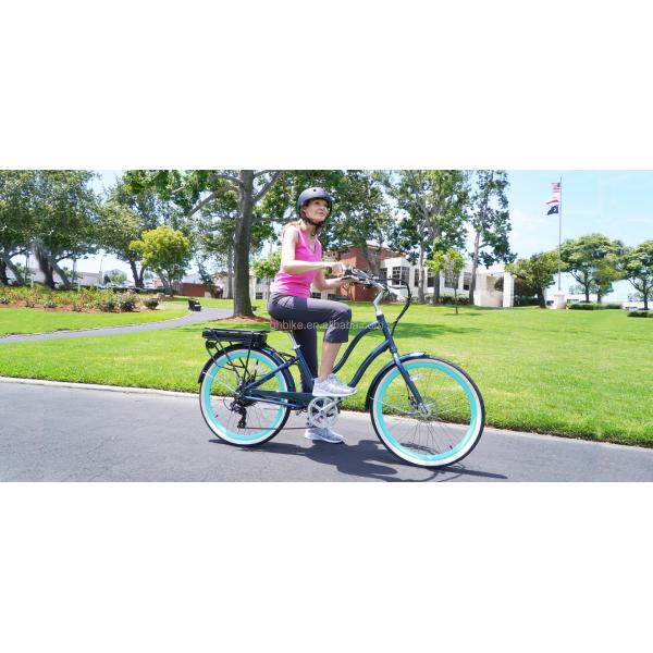 Power Supply Lithium Battery 48V 14AH Electric Beach Cruiser Bicycle for Women Adults