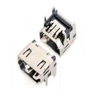 DP de 19 Alfinete Mini ao tipo conector horizontal do adaptador dos conectores de cabo de HDMI do soquete de C