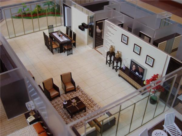O design de interiores diminuto modela, o modelo 3D 60 * 60CM interior da casa acrílica