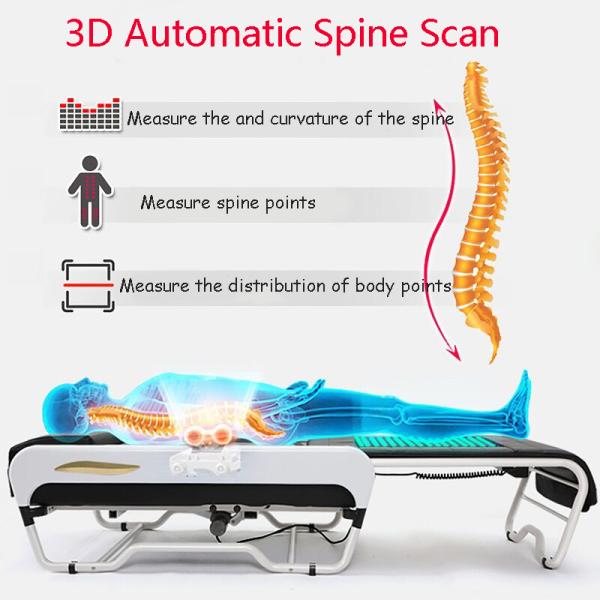 150 Energy Stones and 3D Smart Lifting Massage Bed for Full Body on Foldable V3 Tourmaline Jade Warm Physiotherapy Bed