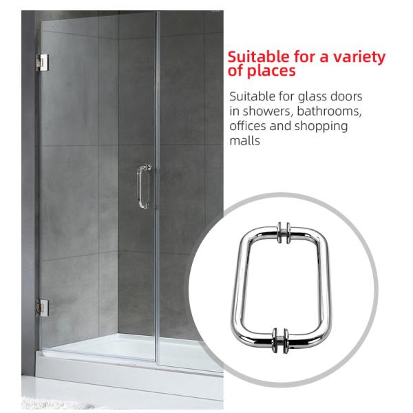 Мат черный атласный круглый нержавеющая сталь тяга ручка душ стеклянная дверь ручка