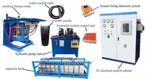2T 2000kg Copper Scrap Melting Furnace Induction Furnace Industrial Machine