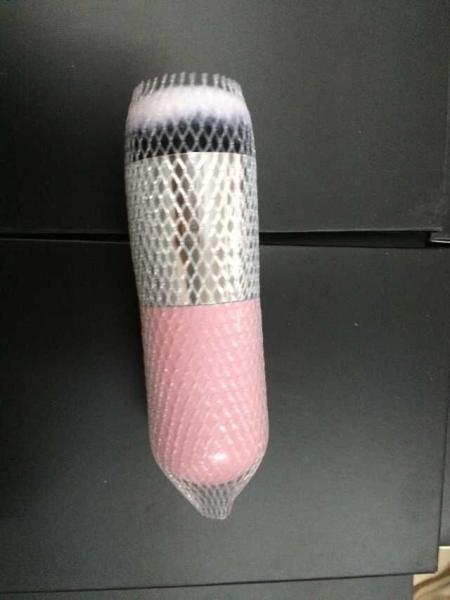 Makeup Tool Powder Foundation Brush With Silver And Gold Pipe  Nylon Hair Chubby