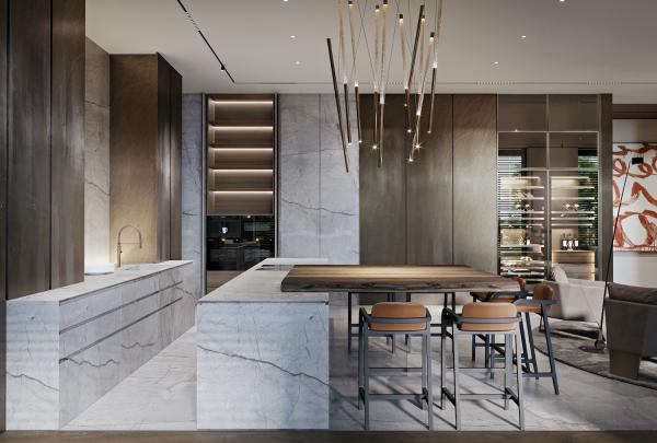 Luxury High End Custom Kitchen Cabinets Plywood Closet 18mm 25mm 27mm Tickness