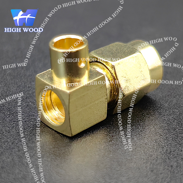 SMA Series RF Coaxial Connector, SMA Right Angle Male JWB-3