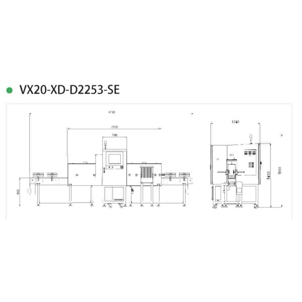 Low Leakage X Ray Food Inspection System With Defects Inspection Function