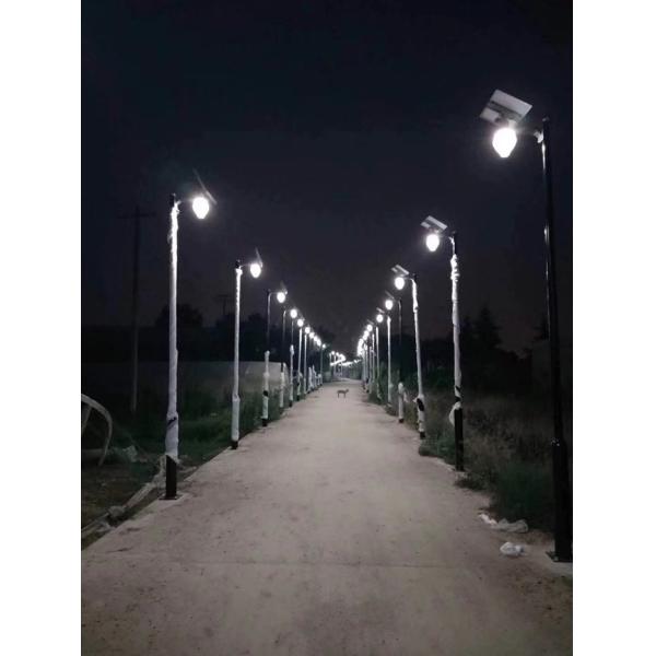 Solar Power All In One LED Solar Street Light Warm White 25W Yard Lighting
