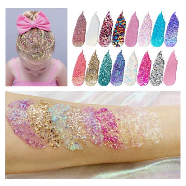 Stylish Safe Sparkle Face Glitter Face Body Glitter Gel Easy Removal