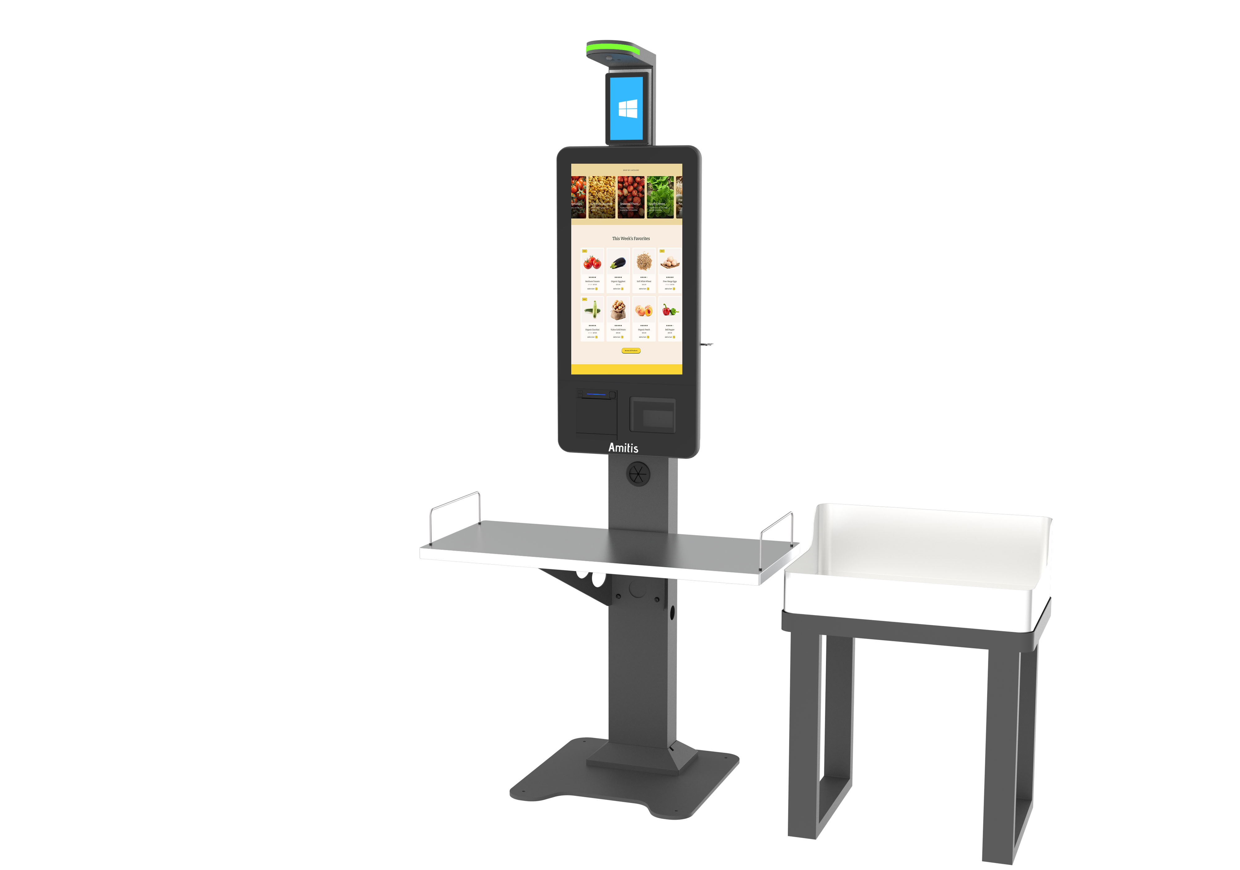 21.5" Aluminum Self Service Terminal Kiosk For Retail & Supermarkets