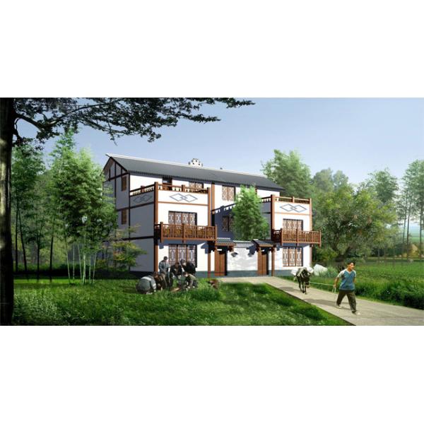 Space Saving Light Gauge Steel House Holiday Villa Galvanized Prefabricated