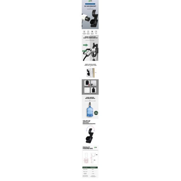 Wall Mounted DC Electric Vehicle Charging Connectors Dummy Socket  for GBT EV Charger Plug Holder