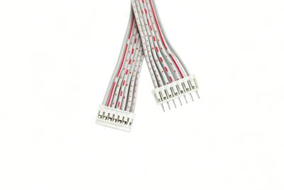 UL2468 26AWG 7P Red-White Ribbon Cable Assembly, PH2.0 To XH2.54