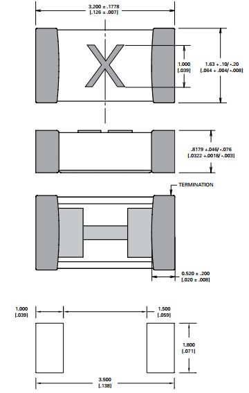 440 серий предохранения от течения Инруш керамического 1206 взрывателя взрывателя 125в 4а СМД высокого