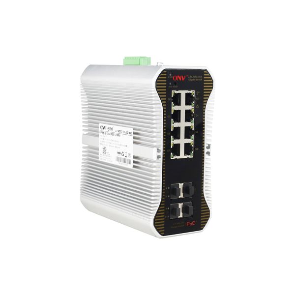 12 Port 2.5G L3 Managed Industrial PoE Switch DIN Rail Or Desktop Installation