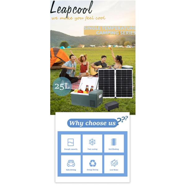 Компактный и легкий автомобильный холодильник 25 л с встроенной литийной батареей