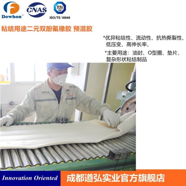 White Fluorocarbon Rubber Precompound with TR -17 and Compression Set 12-20 for Valve Stem Applications