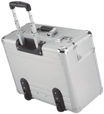 4 Wheels Aluminium Trolley Case , Large Aluminum Tool Box 450X330X150mm