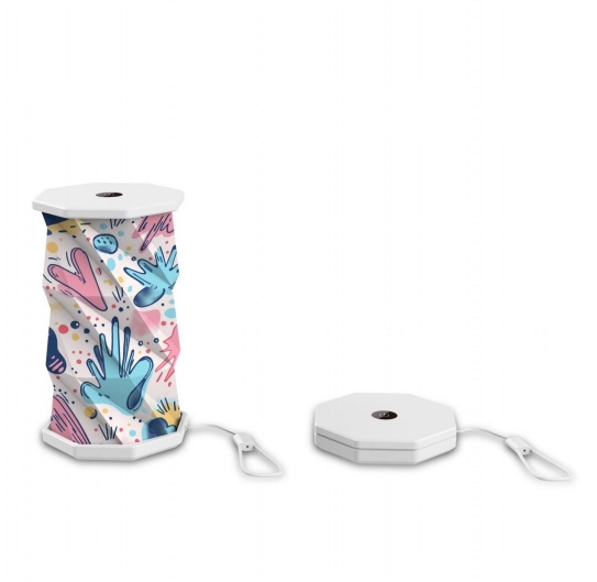 Art Rotating Recycled Paper Lamp Nightlight For Kids Bedroom 2700K
